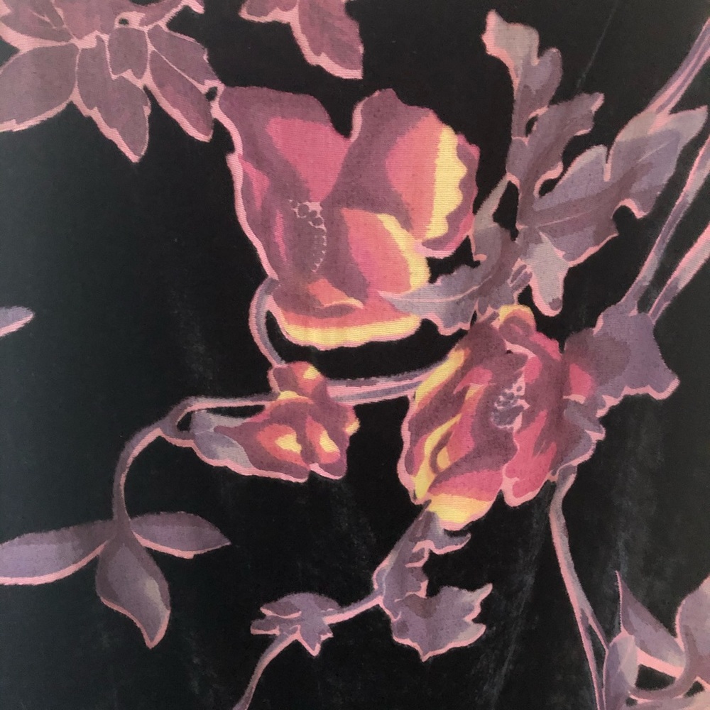 Velvet Floral Mini Dress - image 4